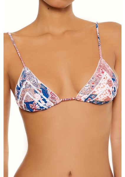 Desenli Üçgen Bikini Üstü fiyatları