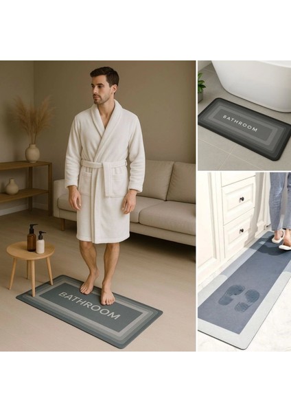 Sihirli Süper Su Emici Kaymaz Tabanlı Uzun Paspas 40*120 cm (4887) fırsatları