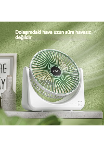 Yaz Ev Masaüstü Fanı Dış Mekan Taşınabilir Büyük Hava Hacmi U Şekilli Mini USB Üfleme Fanı (Yurt Dışından)