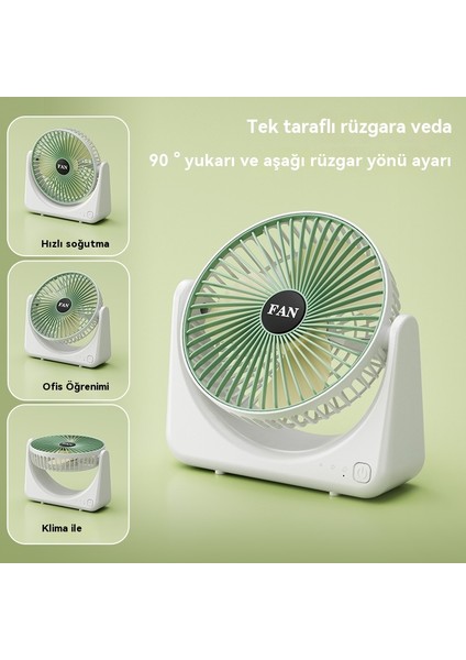 Yaz Ev Masaüstü Fanı Dış Mekan Taşınabilir Büyük Hava Hacmi U Şekilli Mini USB Üfleme Fanı (Yurt Dışından)