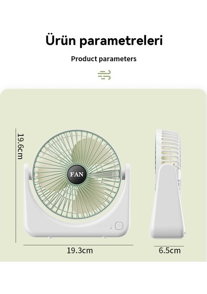 Yaz Ev Masaüstü Fanı Dış Mekan Taşınabilir Büyük Hava Hacmi U Şekilli Mini USB Üfleme Fanı (Yurt Dışından)