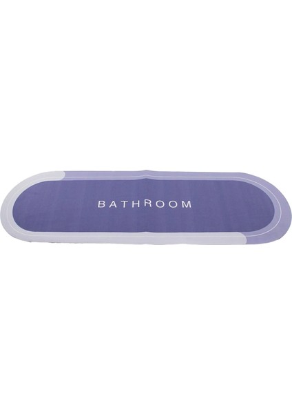 Oval Düz Renkli Su Emici - Sihirli Banyo Paspası Elastik 116 x 37.5cm (4887)
