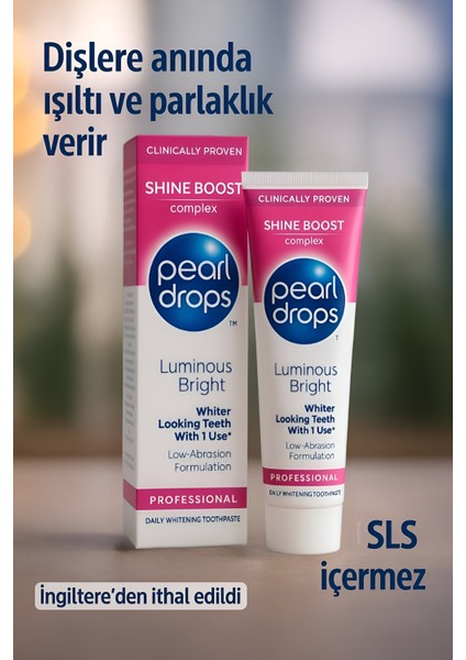 Luminous Bright -Dişlerin anında daha ışıltılı parlak olmasını sağlayan beyazlatıcı diş macunu 75 ml