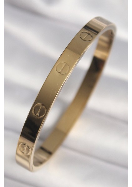 316L Çelik Gold Renk Cartier Model Kadın Kelepçe - TJ-BB6737