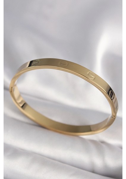 316L Çelik Gold Renk Cartier Model Kadın Kelepçe - TJ-BB6737