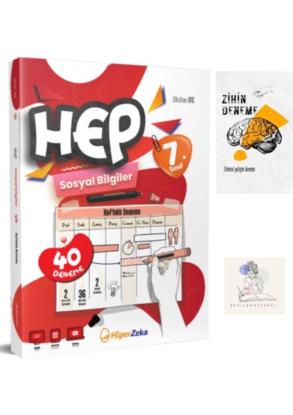 Hiperzeka 7.sınıf Sosyal Bilgiler Hep Haftalık Deneme +ZİHİNDENEME-SS-SK1020