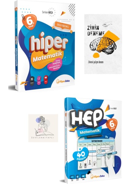 Hiperzeka 6.sınıf Matematik Konu Anlatım ve Hep Haftalık Deneme SET+ZİHİNDENEME-SSSK727