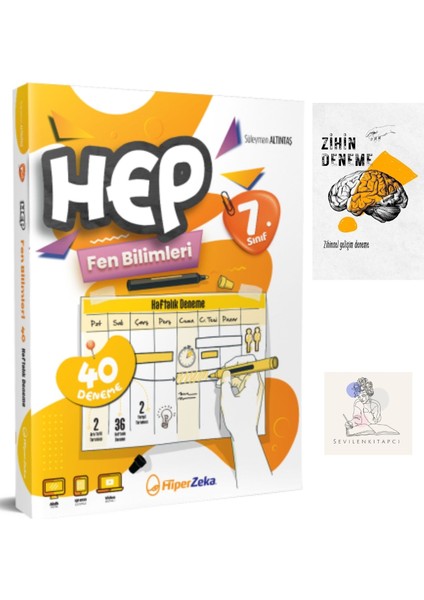 Hiperzeka 7.sınıf Fen Bilimleri Hep Haftalık Deneme +ZİHİNDENEME-SS-SK958