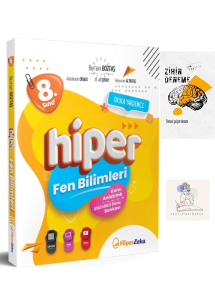 Hiperzeka 8.sınıf Fen Bilimleri Konu Anlatım KİTABI+ZİHİNDENEME-SS-SK1229