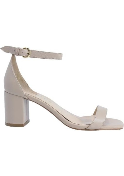 Hakiki Deri Nohut Sandalet Topuklu 1918 33