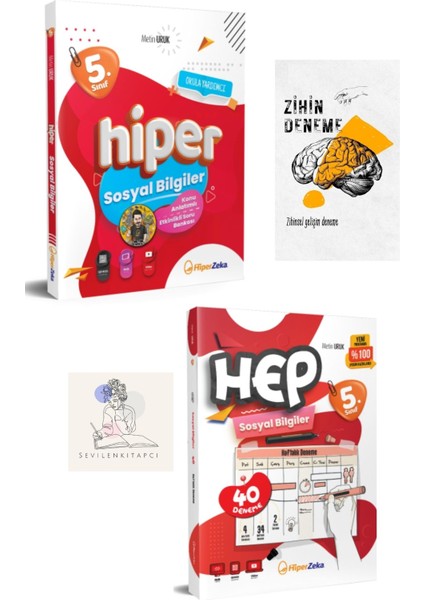 Hiperzeka 5.sınıf Sosyal Bilgiler Konu Anlatım ve Hep Haftalık DENEME+ZİHİNDENEME-SSSK459