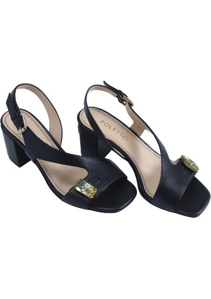 Hakiki Deri Sıyah Sandalet Topuklu 1918 30 V1 modelleri