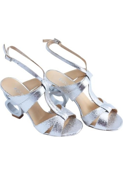 Hakiki Deri Gumus Sandalet Topuklu 6564 178 modelleri