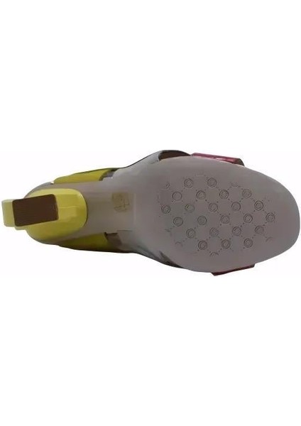 Hakiki Deri Nar-Pudra-Sarı-Altın Sandalet Topuklu 6564 158 V1 fırsatları