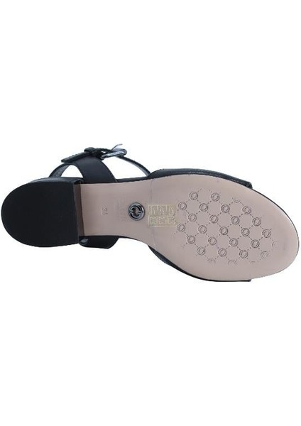 Hakiki Deri Sıyah Sandalet Topuklu 4652 156 fırsatları
