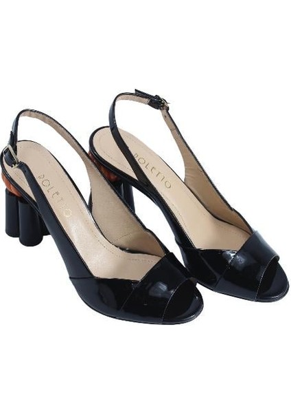 Hakiki Deri Sıyah Sandalet Topuklu 319 255 modelleri
