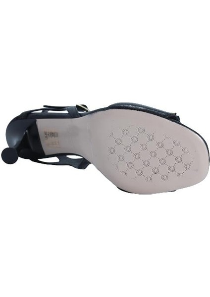 Hakiki Deri Sıyah Sandalet Topuklu 380 31 fırsatları