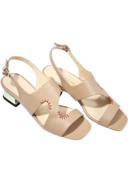 Hakiki Deri Bıskuvı Sandalet Topuklu 544 19 modelleri
