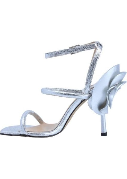 Hakiki Deri Gumus Sandalet Topuklu 11 8026 24 fiyatları