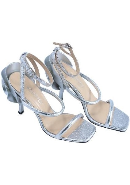 Hakiki Deri Gumus Sandalet Topuklu 11 8026 24 modelleri