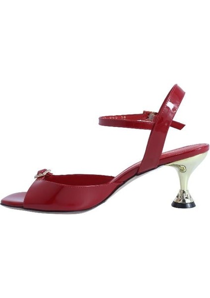 Hakiki Deri Kırmızı Sandalet Topuklu 4183 222 fiyatları
