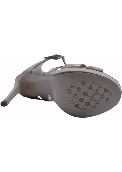 Hakiki Deri Bej Sandalet Topuklu 6564 210 fırsatları