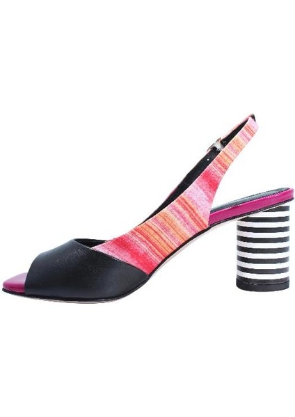 Hakiki Deri Sıyah-Pembe-Fusya-Beyaz Sandalet Topuklu 1918 45 Kms fiyatları