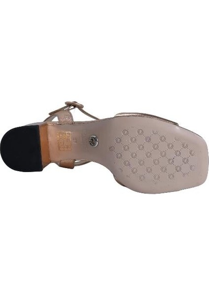 Hakiki Deri Bakır Sandalet Topuklu 4183 27 V3 fırsatları