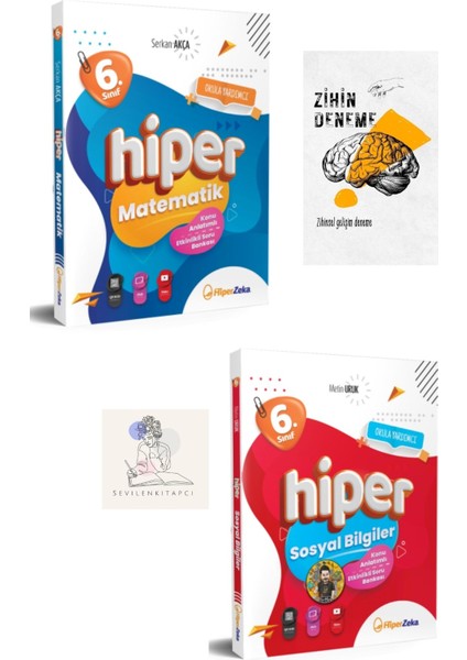 Hiperzeka 6.sınıf Matematik-Sosyal Konu Anlatım SET+ZİHİNDENEME-SSSK781