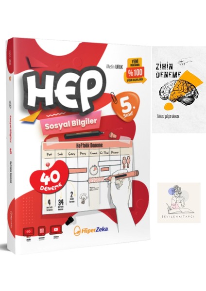 Hiperzeka 5.sınıf Sosyal Hep Haftalık DENEME+ZİHİNDENEME-SSSK115