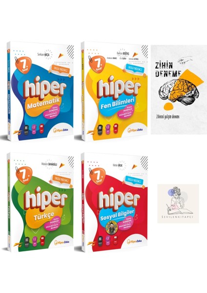 Hiperzeka 7.sınıf M-F-T-S 4branş Konu Anlatım SET+ZİHİNDENEME-SS-SK1190