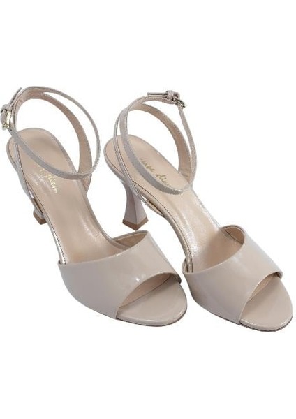 Hakiki Deri Bej Sandalet Topuklu 319 183 V2 modelleri