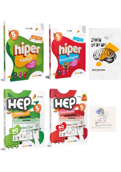 Hiperzeka 5.sınıf Türkçe-Sosyal Konu Anlatım ve Hep Haftalık DENEME+ZİHİNDENEME-SSSK523