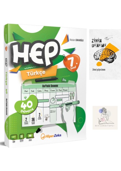 Hiperzeka 7.sınıf Türkçe Hep Haftalık Deneme +ZİHİNDENEME-SS-SK1002
