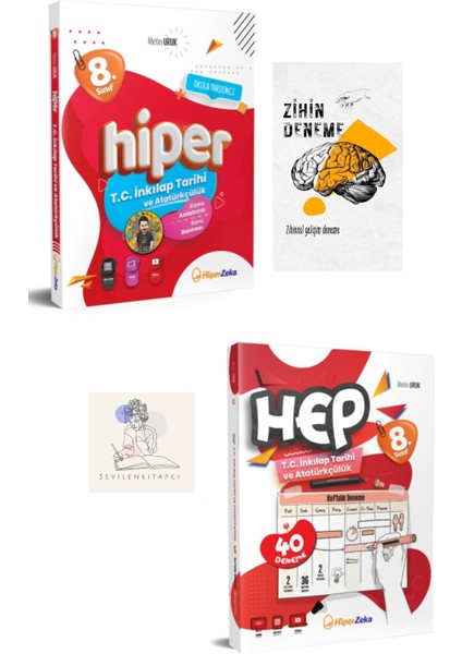 Yayınları Hiperzeka 8.sınıf Inkılap Konu Anlatım ve Hep Haftalık Deneme SET+ZİHİNDENEME-SS-SK1639