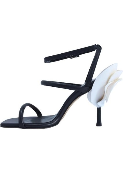 Hakiki Deri Sıyah Sandalet Topuklu 11 8026 24 fiyatları