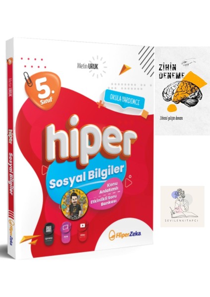 Yayınları Hiperzeka 5.sınıf Sosyal Bilgiler Konu Anlatım KİTABI+ZİHİNDENEME-SSSK222