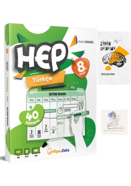 Hiperzeka 8.sınıf Türkçe Hep Haftalık DENEME+ZİHİNDENEME-SS-SK1367