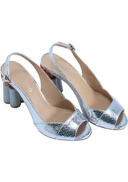 Hakiki Deri Gumus Sandalet Topuklu 319 255 modelleri