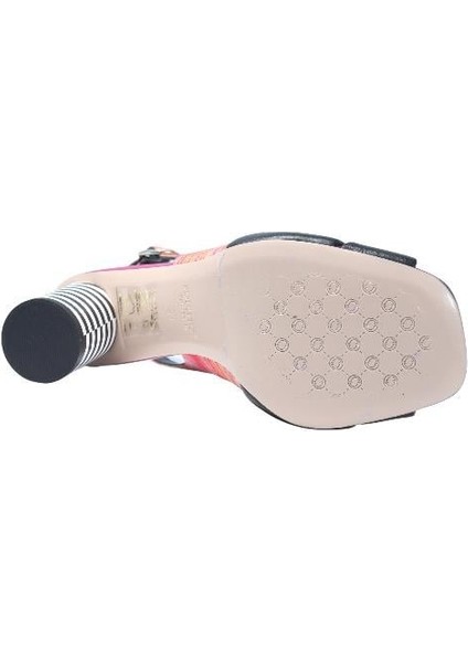 Hakiki Deri Sıyah-Pembe-Fusya-Beyaz Sandalet Topuklu 1918 43 Kms fırsatları