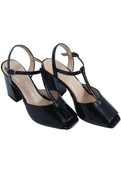 Hakiki Deri Sıyah Sandalet Topuklu 380 32 V1 modelleri