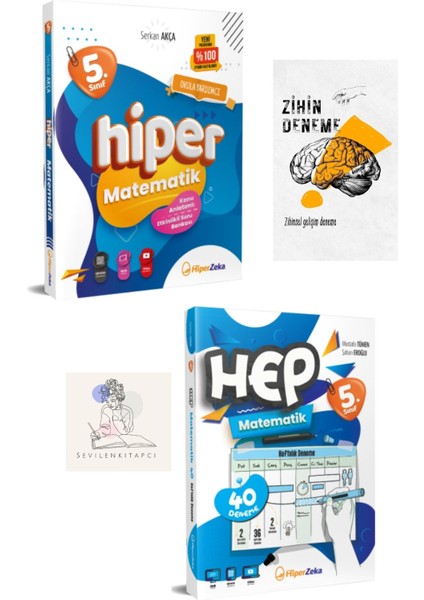 Yayınları Hiperzeka 5.sınıf Matematik Konu Anlatım ve Hep Haftalık DENEME+ZİHİNDENEME-SSSK373
