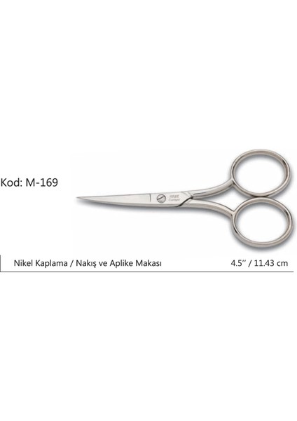 Rose Europe Az Kalın Nakış Makası Süper Kalite No:4,5 11,43 cm