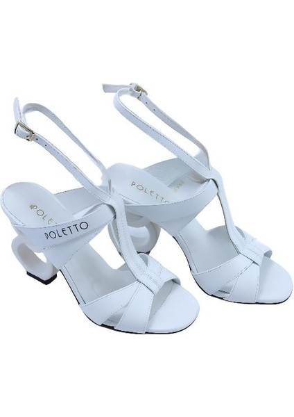 Hakiki Deri Beyaz Sandalet Topuklu 6564 178 V1 modelleri