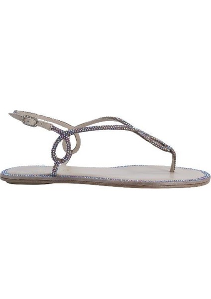 Hakiki Deri /tekstil Nohut Sandalet Düz Terlik 0197 285