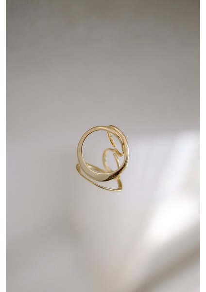 Gold Yuvarlak Tasarım Yüzük