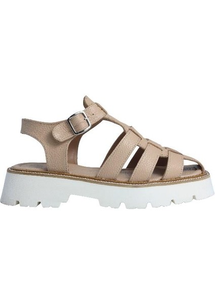Paola Fabıanı Ayakkabı Hakiki Deri Nohut Sandalet Düz Terlik 04 5202