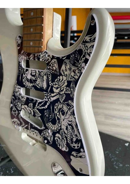 Strat Kasa Elektro Gitar Sss Pickguard Sticker
