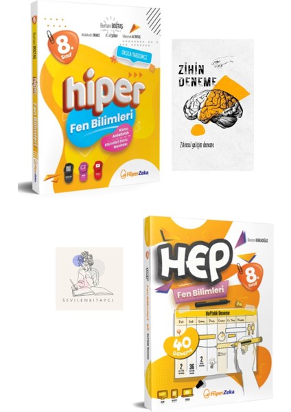 Hiperzeka 8.sınıf Fen Konu Anlatım ve Hep Haftalık Deneme SET+ZİHİNDENEME-SS-SK1575