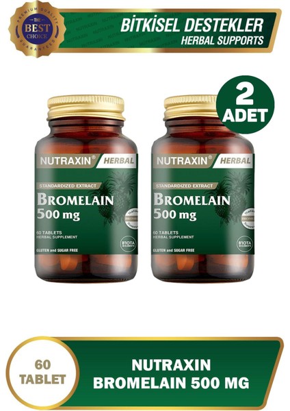 Bromelain 60 Kapsül 2 Adet